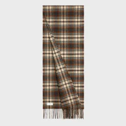 Clearance scarf in checked cashmere Hats And Soft Accessories