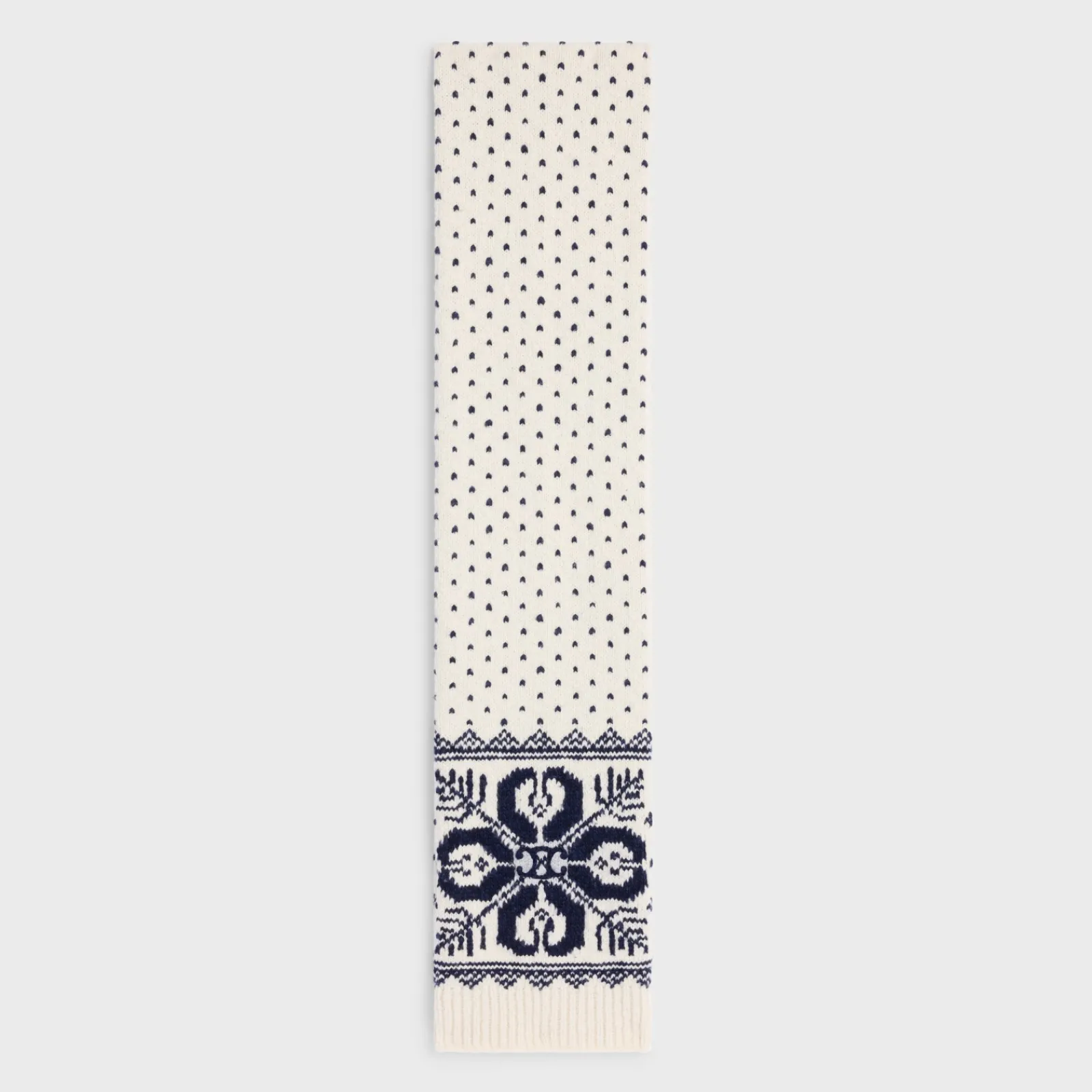 Outlet scarf in fair isle wool Women Beanies And Scarves