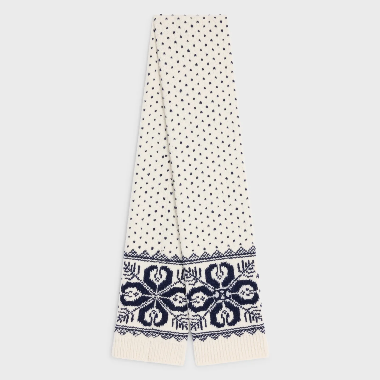Outlet scarf in fair isle wool Women Beanies And Scarves