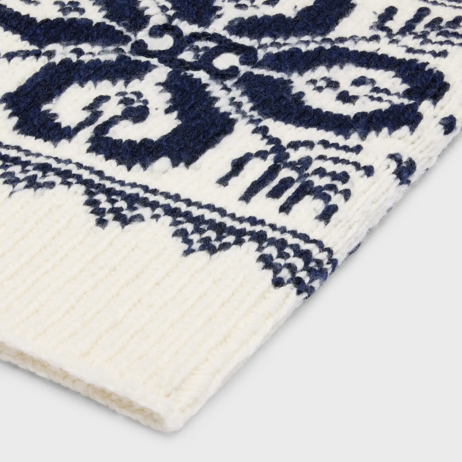 Outlet scarf in fair isle wool Women Beanies And Scarves