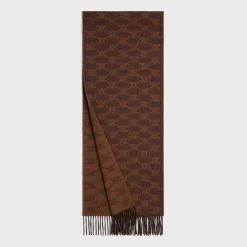 Online scarf in monogram cashmere Women Beanies And Scarves