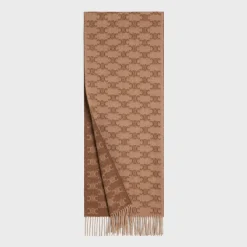 New SCARF IN MONOGRAM CASHMERE Women Beanies And Scarves