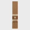 Fashion scarf in triomphe fair isle wool Women Beanies And Scarves