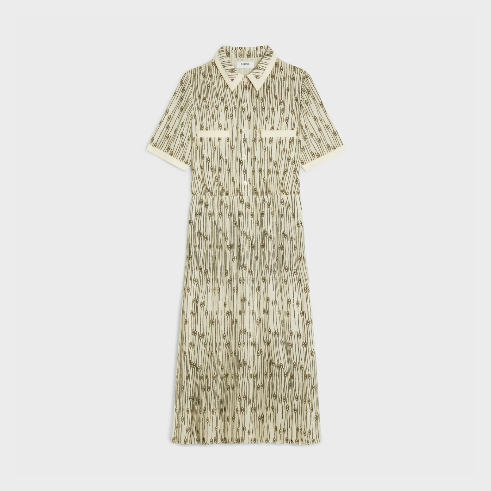 Fashion shirt dress in crepe de chine Women Dresses And Skirts