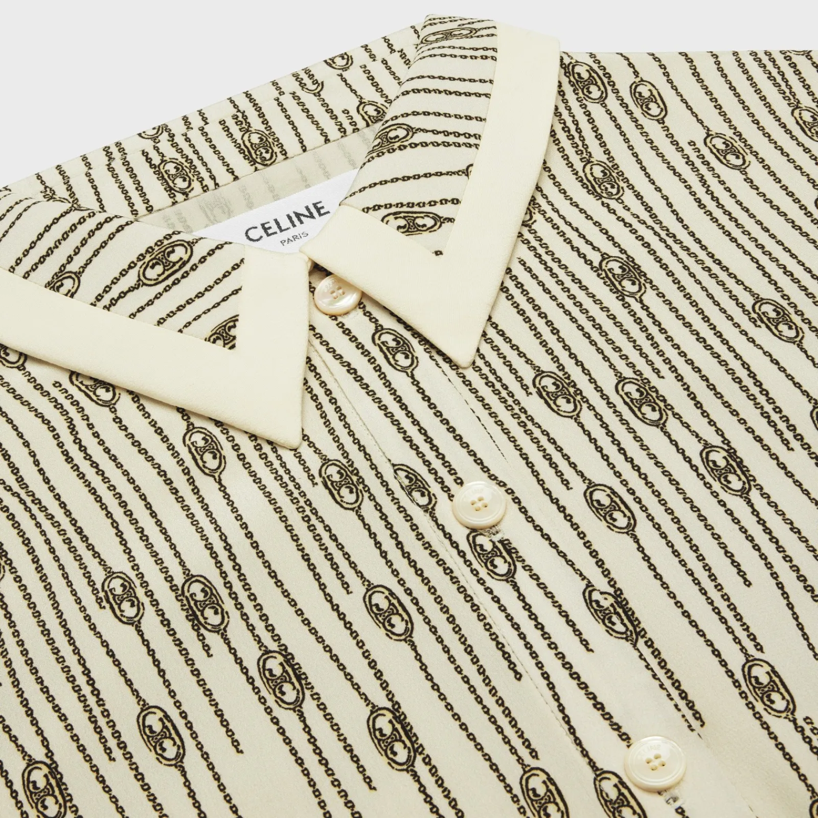 Fashion shirt dress in crepe de chine Women Dresses And Skirts