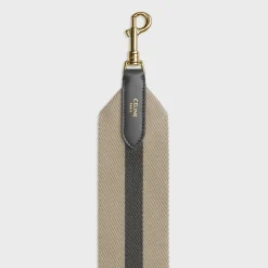Outlet Short Strap in textile and calfskin Women Categories·Straps And Accessories