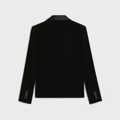 New short tux jacket in cotton velvet Women Jackets