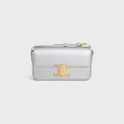 Discount SHOULDER BAG CLAUDE in LAMINATED CALFSKIN WITH TRIOMPHE ALL-OVER Women More Lines·Claude | Categories·Shoulder Bags