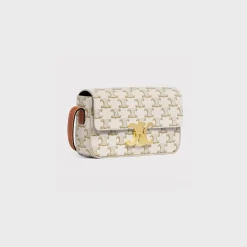 Fashion SHOULDER BAG CLAUDE in Triomphe canvas and calfskin Women Triomphe Canvas | More Lines·Claude