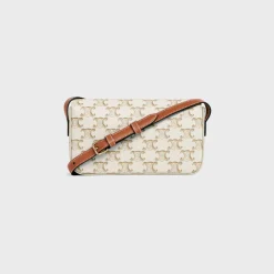 Fashion SHOULDER BAG CLAUDE in Triomphe canvas and calfskin Women Triomphe Canvas | More Lines·Claude