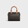 Online SMALL BOSTON in Triomphe Canvas and calfskin Women Triomphe Canvas | More Lines·Cuir Triomphe