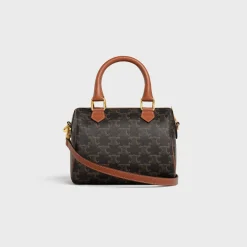Online SMALL BOSTON in Triomphe Canvas and calfskin Women Triomphe Canvas | More Lines·Cuir Triomphe