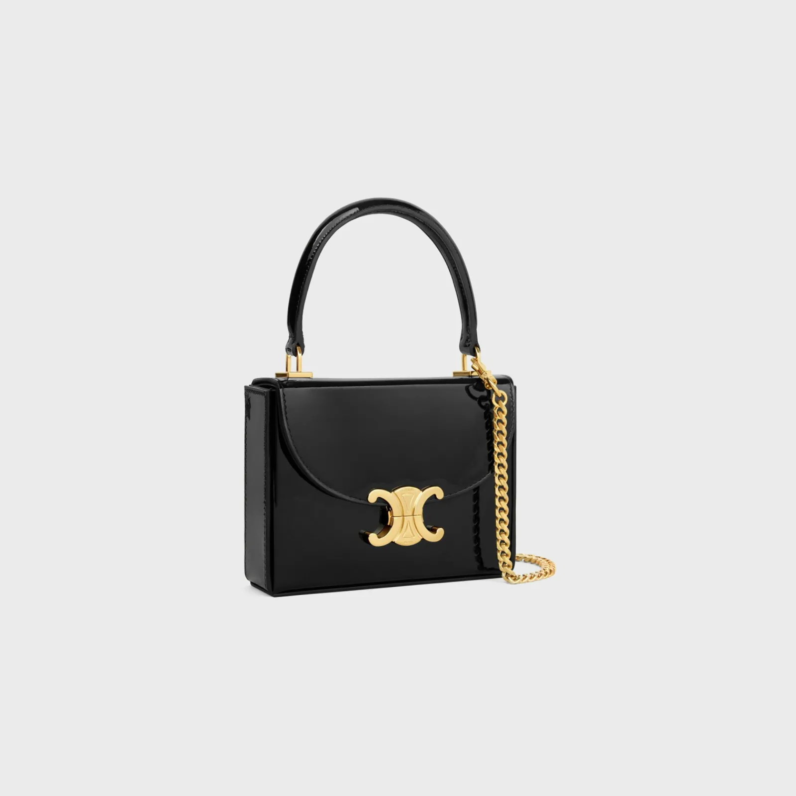 New SMALL BOX BLANDINE in PATENT CALFSKIN Women More Lines·Other Lines | Categories·Cross-Body Bags
