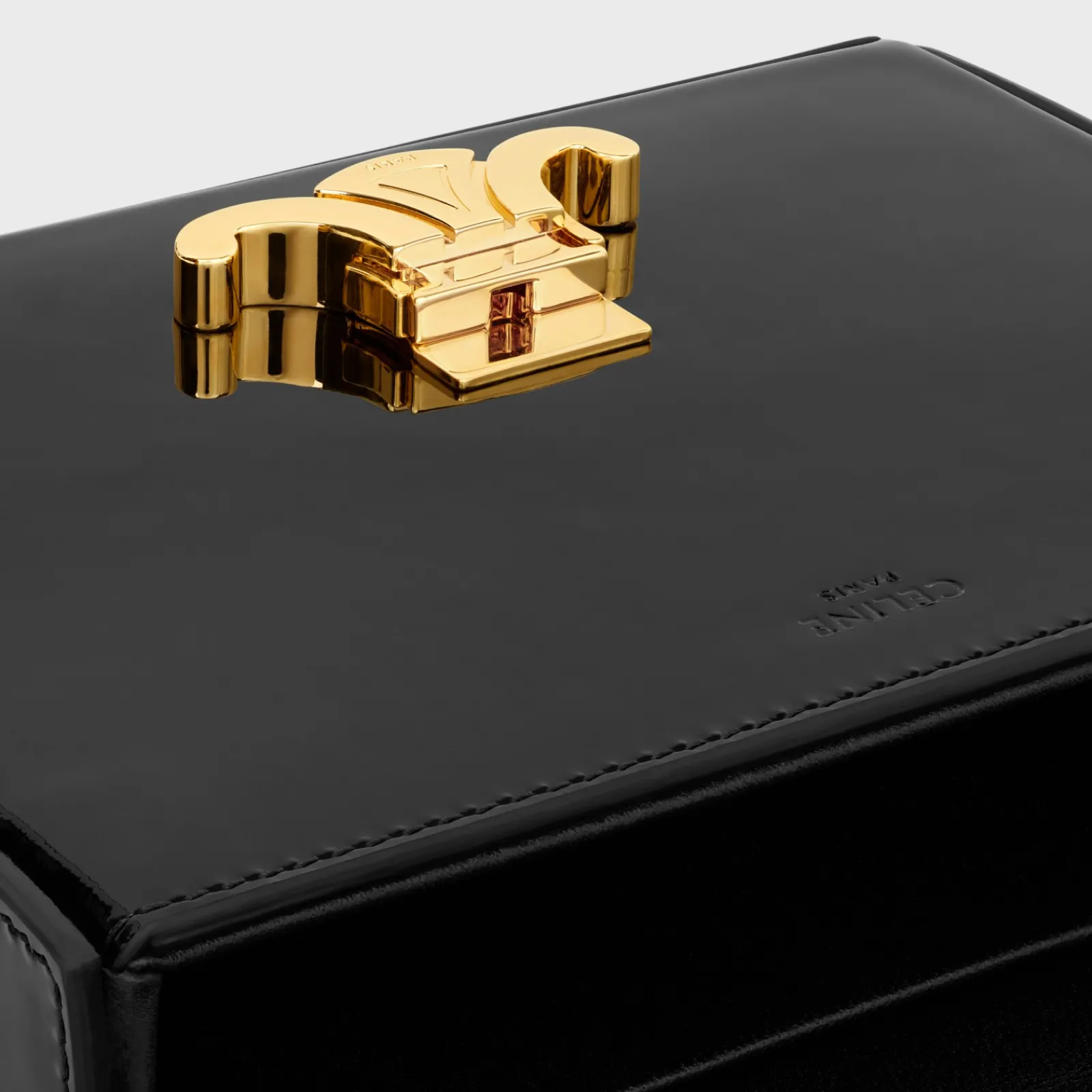 New SMALL BOX BLANDINE in PATENT CALFSKIN Women More Lines·Other Lines | Categories·Cross-Body Bags