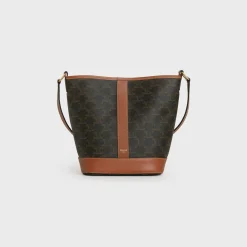 Sale Small Bucket in Triomphe Canvas and calfskin Women Triomphe Canvas | Categories·Cross-Body Bags