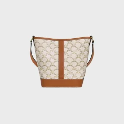 Discount Small Bucket in Triomphe Canvas and calfskin Women Triomphe Canvas | Categories·Cross-Body Bags