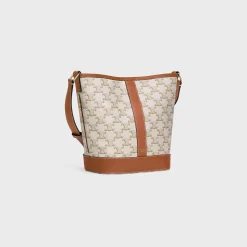 Discount Small Bucket in Triomphe Canvas and calfskin Women Triomphe Canvas | Categories·Cross-Body Bags