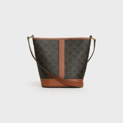 Sale Small Bucket in Triomphe Canvas and calfskin Women Triomphe Canvas | Categories·Cross-Body Bags