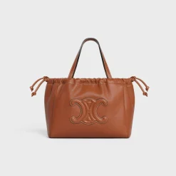 Online SMALL CABAS DRAWSTRING CUIR TRIOMPHE in Smooth Calfskin Women More Lines·Cuir Triomphe | Categories·Hobo And Tote Bags