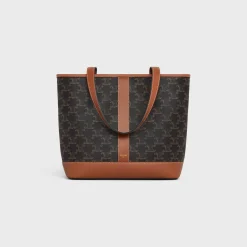 Fashion SMALL CABAS in Triomphe Canvas and calfskin Women Triomphe Canvas | Categories·Hobo And Tote Bags