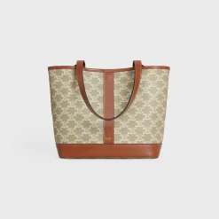 Discount SMALL CABAS in Triomphe Canvas and calfskin Women Triomphe Canvas | Categories·Hobo And Tote Bags