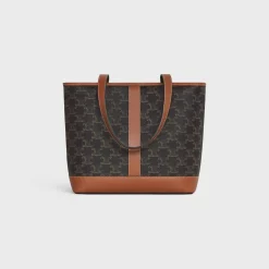 Fashion SMALL CABAS in Triomphe Canvas and calfskin Women Triomphe Canvas | Categories·Hobo And Tote Bags