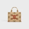 Best small cabas thais in RAFFIA EFFECT TEXTILE WITH LEOPARD TRIOMPHE Women More Lines·Classic Panier | More Lines·Other Lines