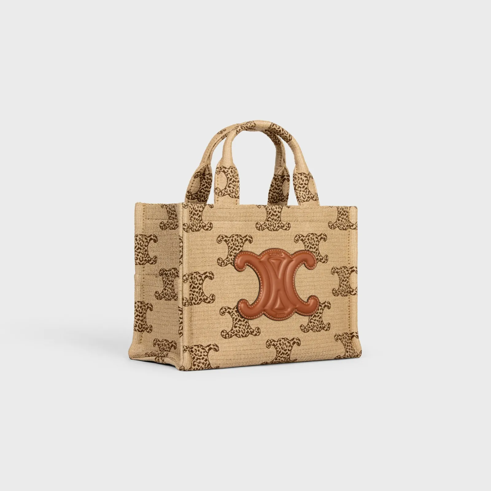 Best small cabas thais in RAFFIA EFFECT TEXTILE WITH LEOPARD TRIOMPHE Women More Lines·Classic Panier | More Lines·Other Lines