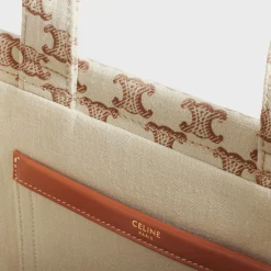 Fashion small cabas thais in TEXTILE WITH TRIOMPHE CANVAS PRINT AND CALFSKIN Women More Lines·Classic Panier | More Lines·Other Lines