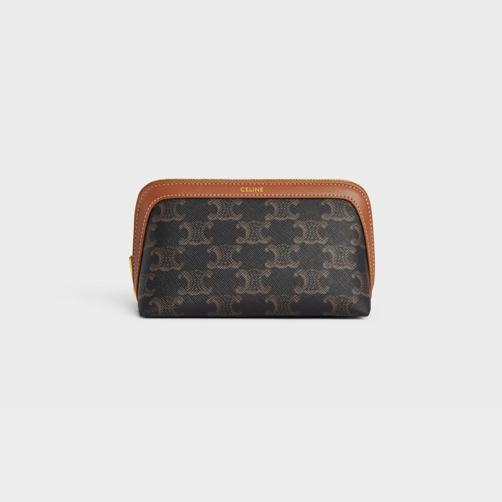 Best SMALL COSMETIC POUCH IN TRIOMPHE CANVAS AND CALFSKIN Beauty Accessories | Travel