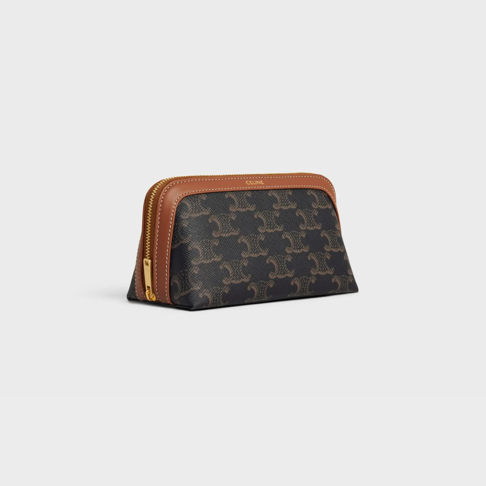 Best SMALL COSMETIC POUCH IN TRIOMPHE CANVAS AND CALFSKIN Beauty Accessories | Travel