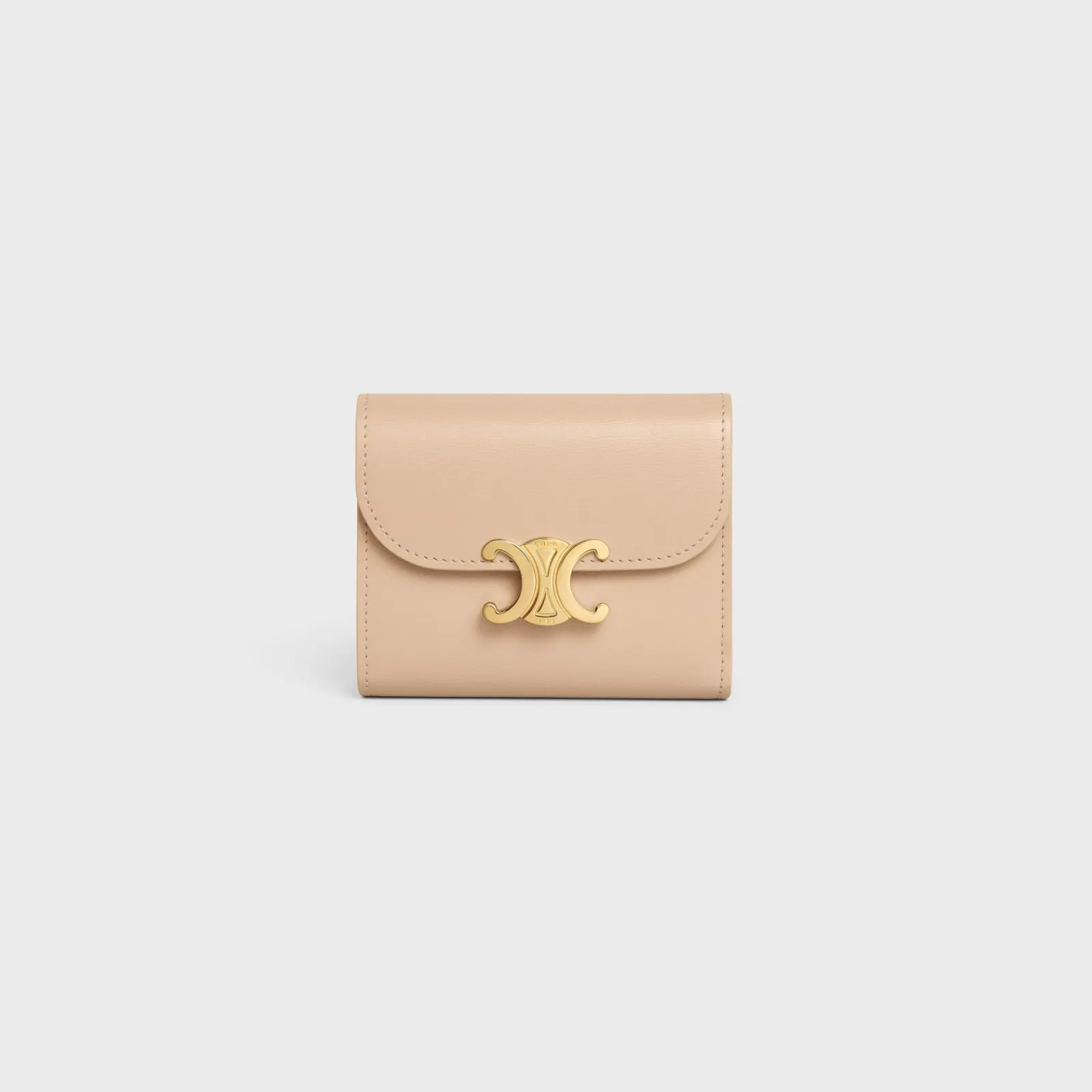 New Small Flap Wallet TRIOMPHE in Shiny calfskin Women Triomphe | Categories·Wallets