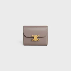 Sale Small Flap Wallet TRIOMPHE in Shiny calfskin Women Triomphe | Categories·Wallets