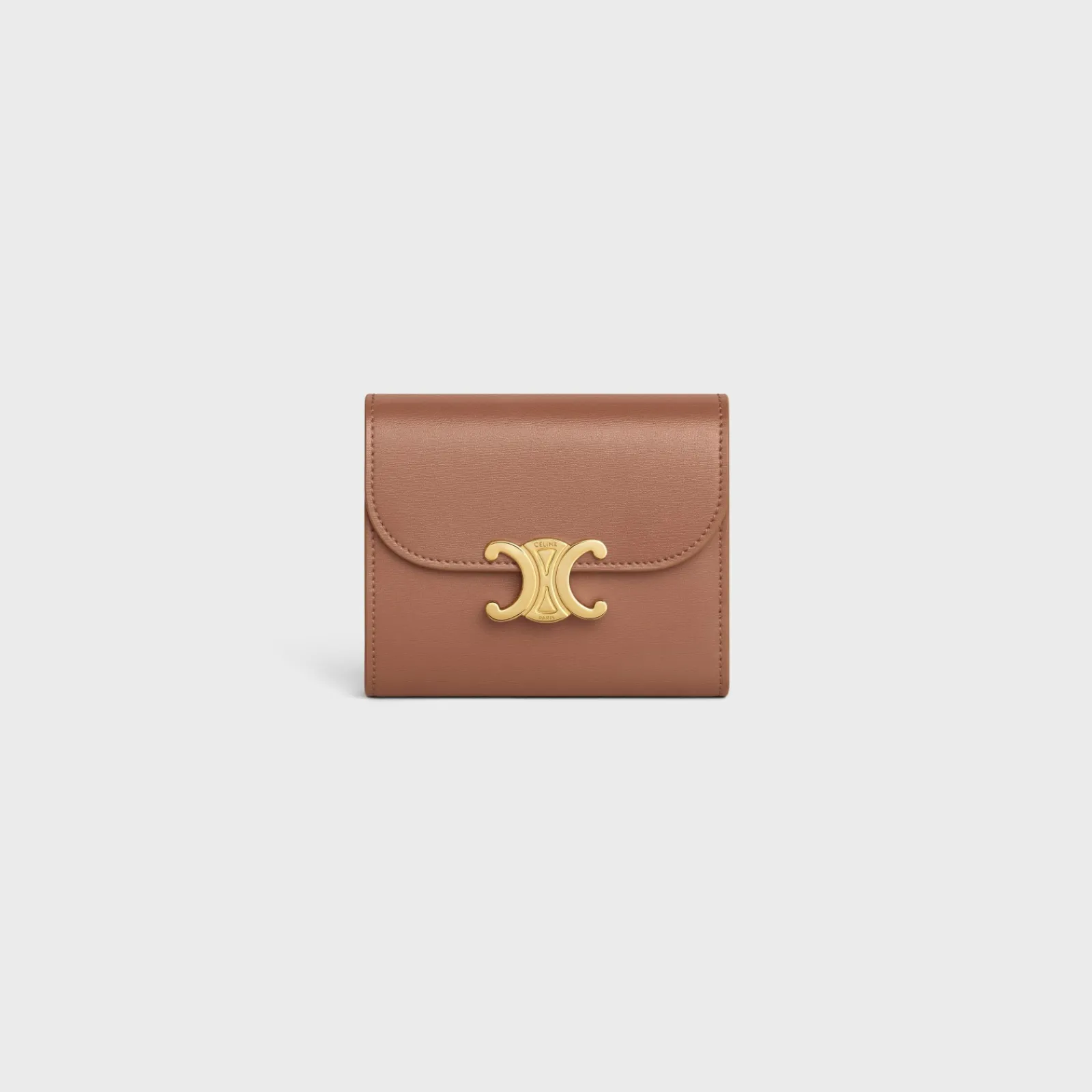 Best Small Flap Wallet TRIOMPHE in Shiny calfskin Women Triomphe | Categories·Wallets