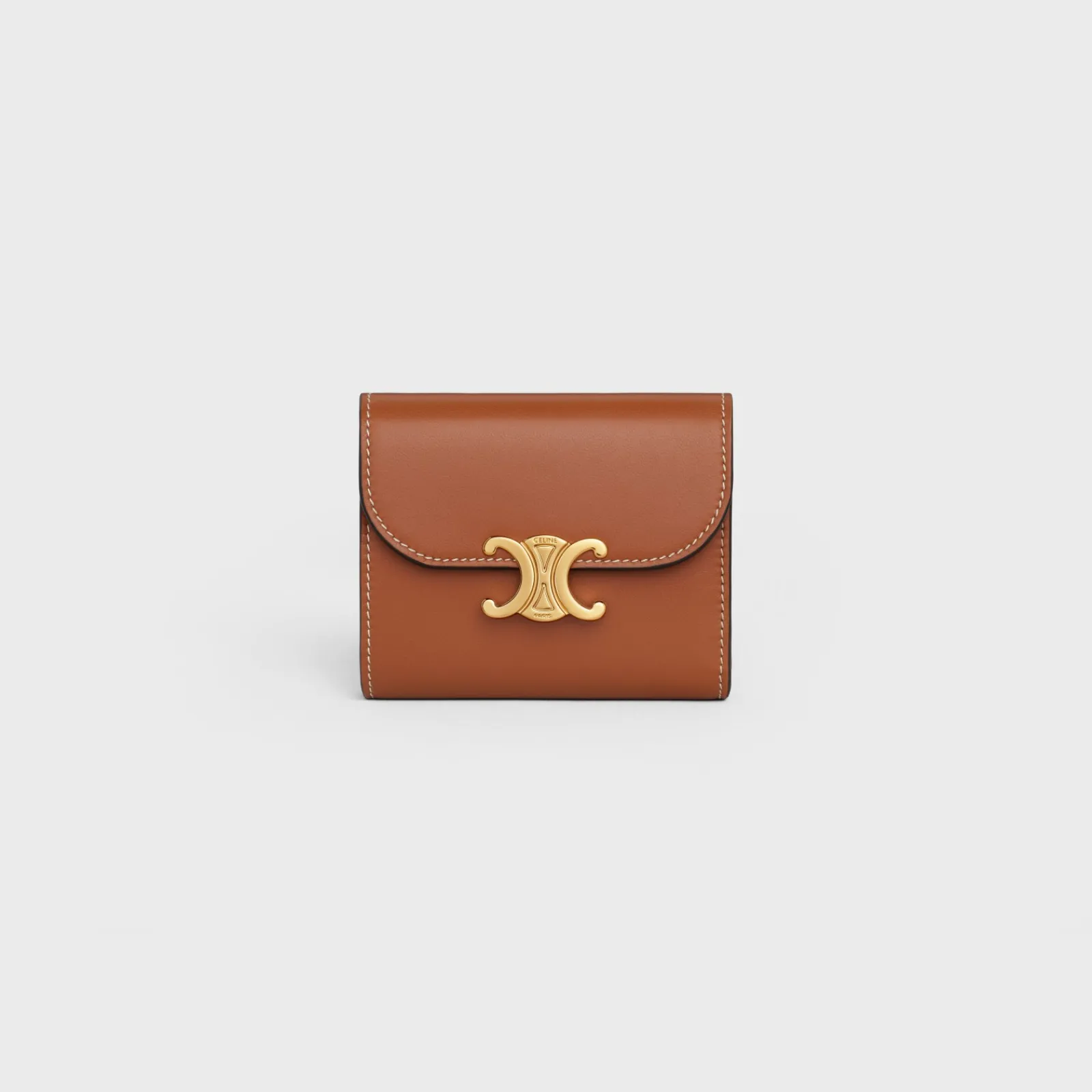 Outlet Small Flap Wallet TRIOMPHE in Shiny Smooth Lambskin Women Triomphe | Categories·Wallets