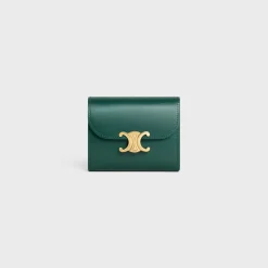 Best Small Flap Wallet TRIOMPHE in Shiny calfskin Women Triomphe | Categories·Wallets