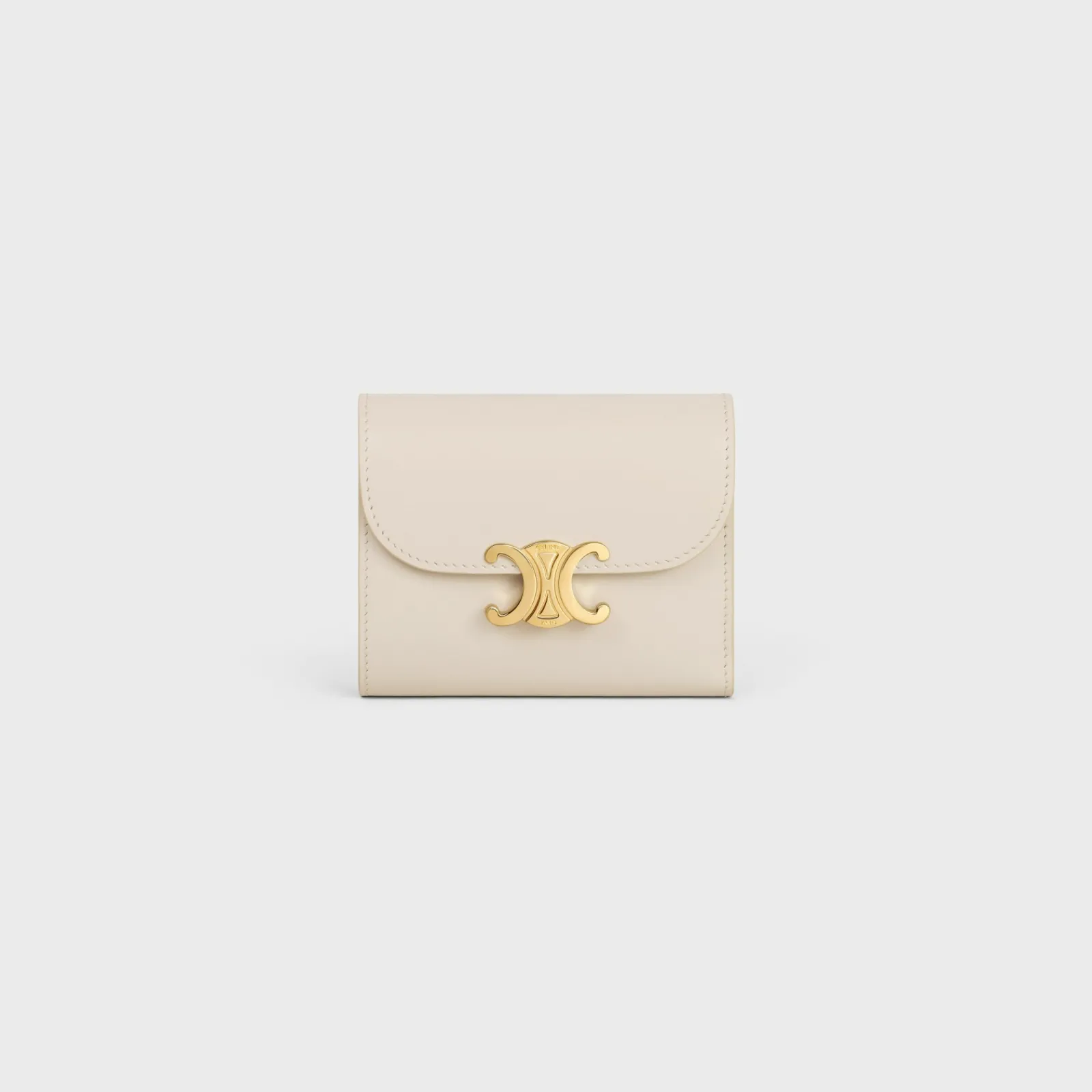 Fashion Small Flap Wallet TRIOMPHE in Shiny calfskin Women Triomphe | Categories·Wallets