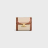 Sale Small Flap Wallet TRIOMPHE in textile and calfskin Women Triomphe | Categories·Wallets
