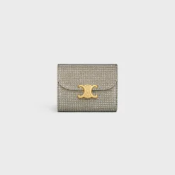Discount Small Flap Wallet TRIOMPHE in GLITTER TEXTILE Women Triomphe | Categories·Wallets