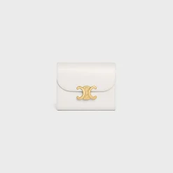 Clearance Small Flap Wallet TRIOMPHE in Shiny calfskin Women Triomphe | Categories·Wallets