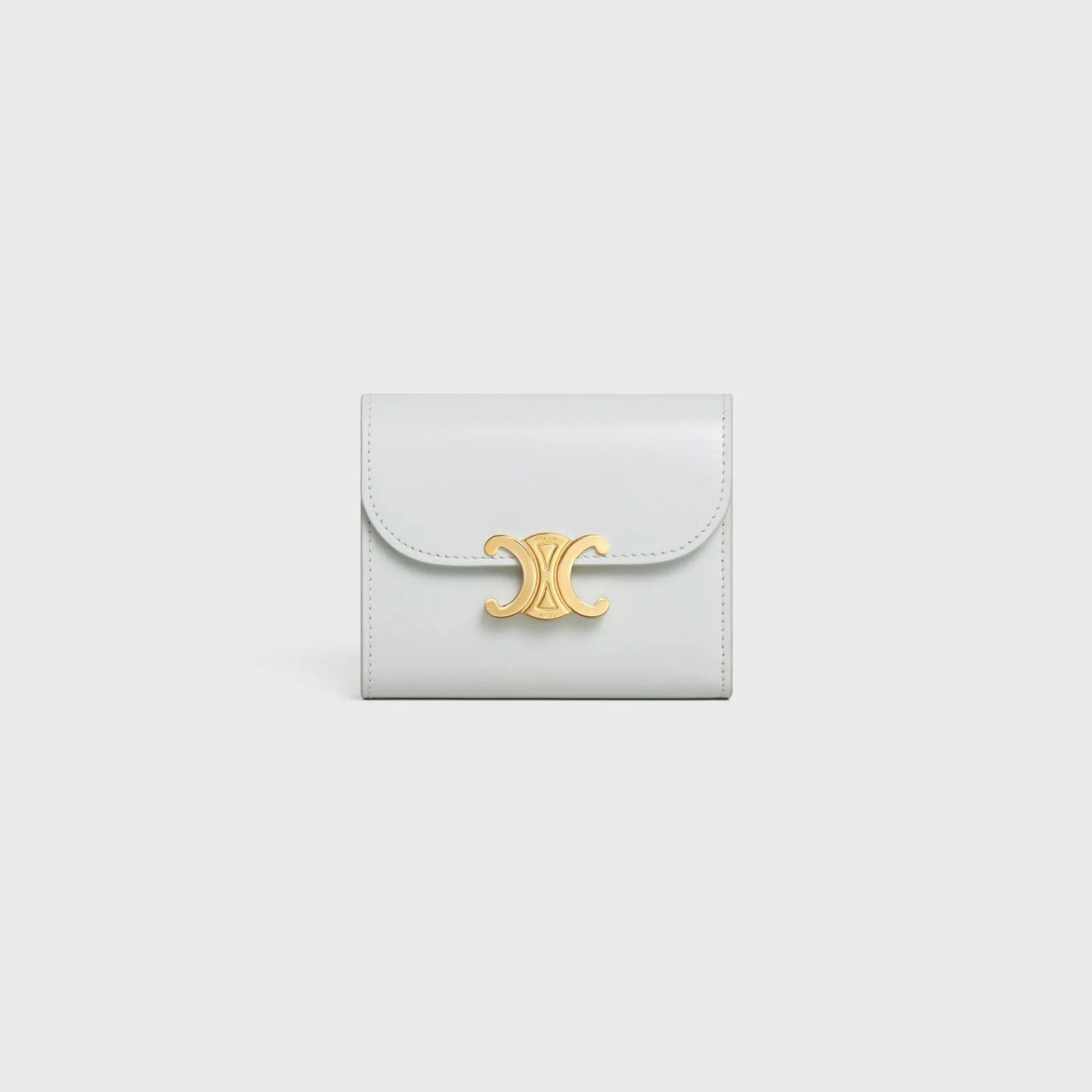 Fashion Small Flap Wallet TRIOMPHE in Shiny calfskin Women Triomphe | Categories·Wallets