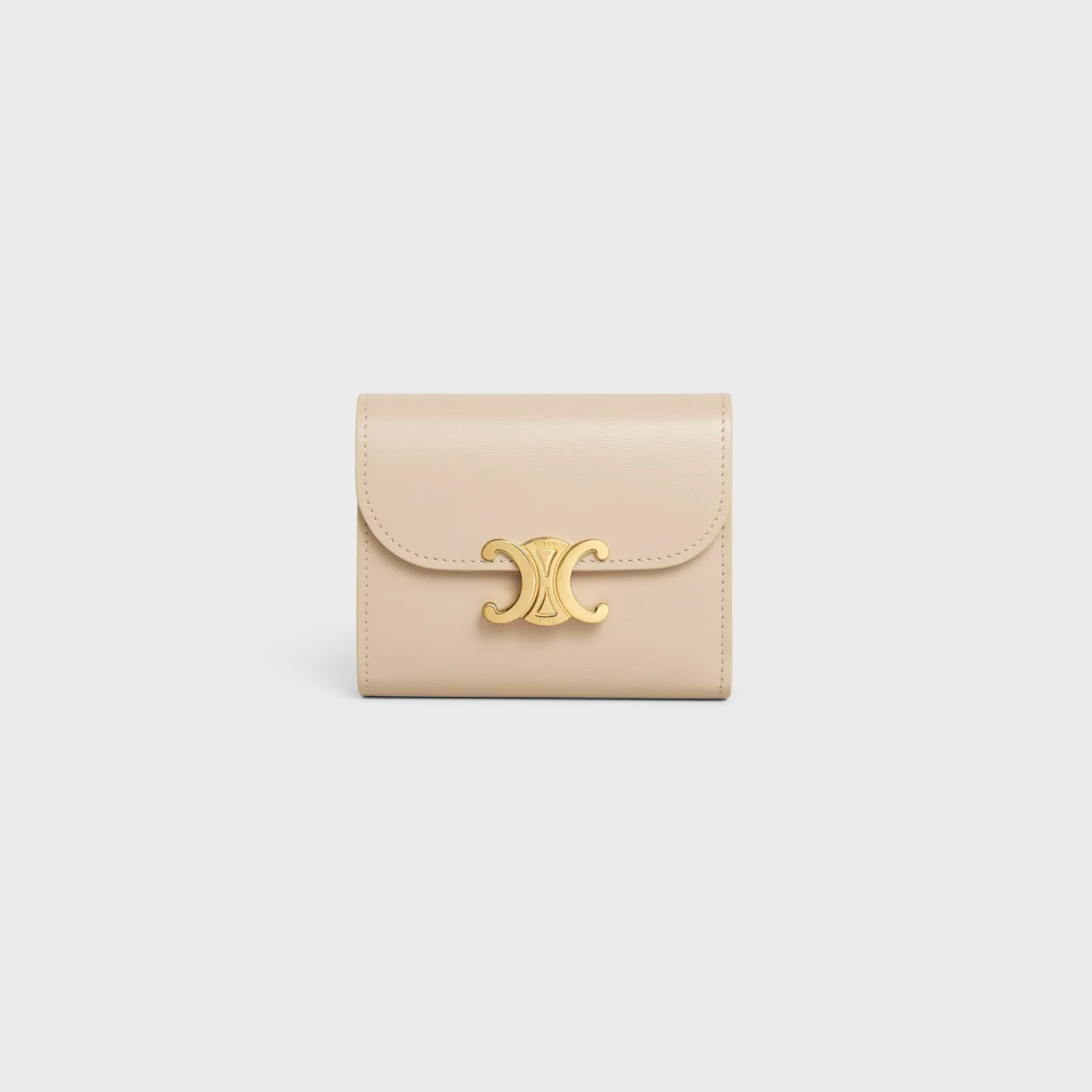 Fashion Small Flap Wallet TRIOMPHE in Shiny calfskin Women Triomphe | Categories·Wallets