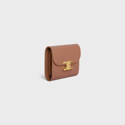 Best Small Flap Wallet TRIOMPHE in Shiny calfskin Women Triomphe | Categories·Wallets