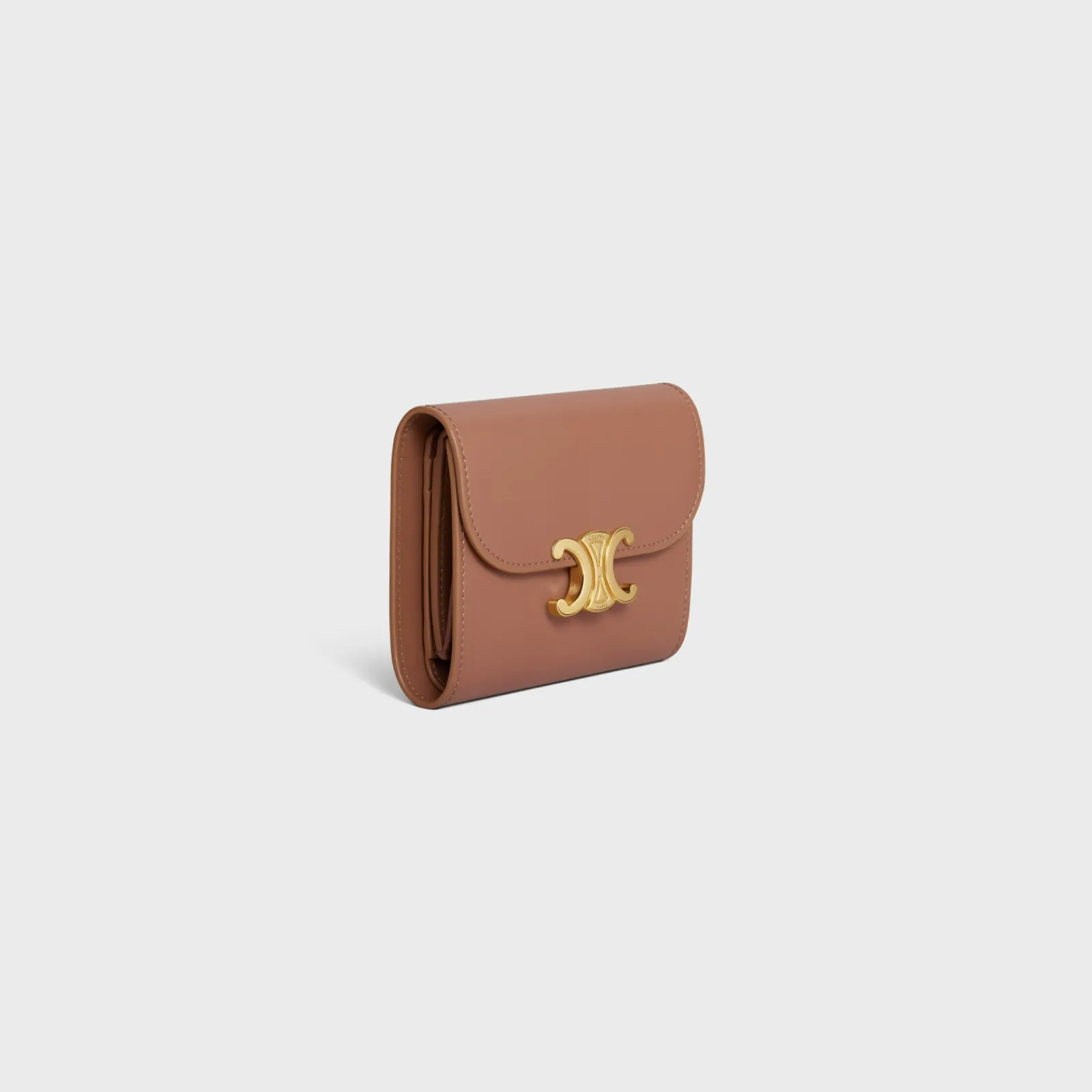 Best Small Flap Wallet TRIOMPHE in Shiny calfskin Women Triomphe | Categories·Wallets