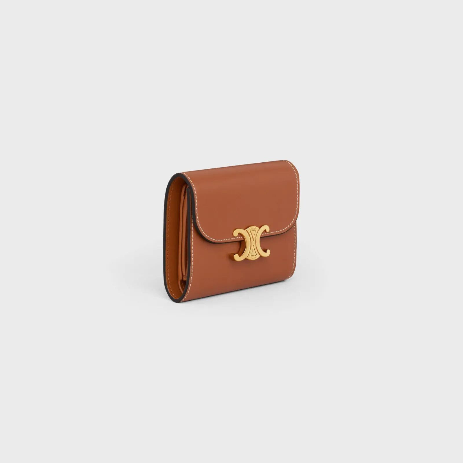 Outlet Small Flap Wallet TRIOMPHE in Shiny Smooth Lambskin Women Triomphe | Categories·Wallets