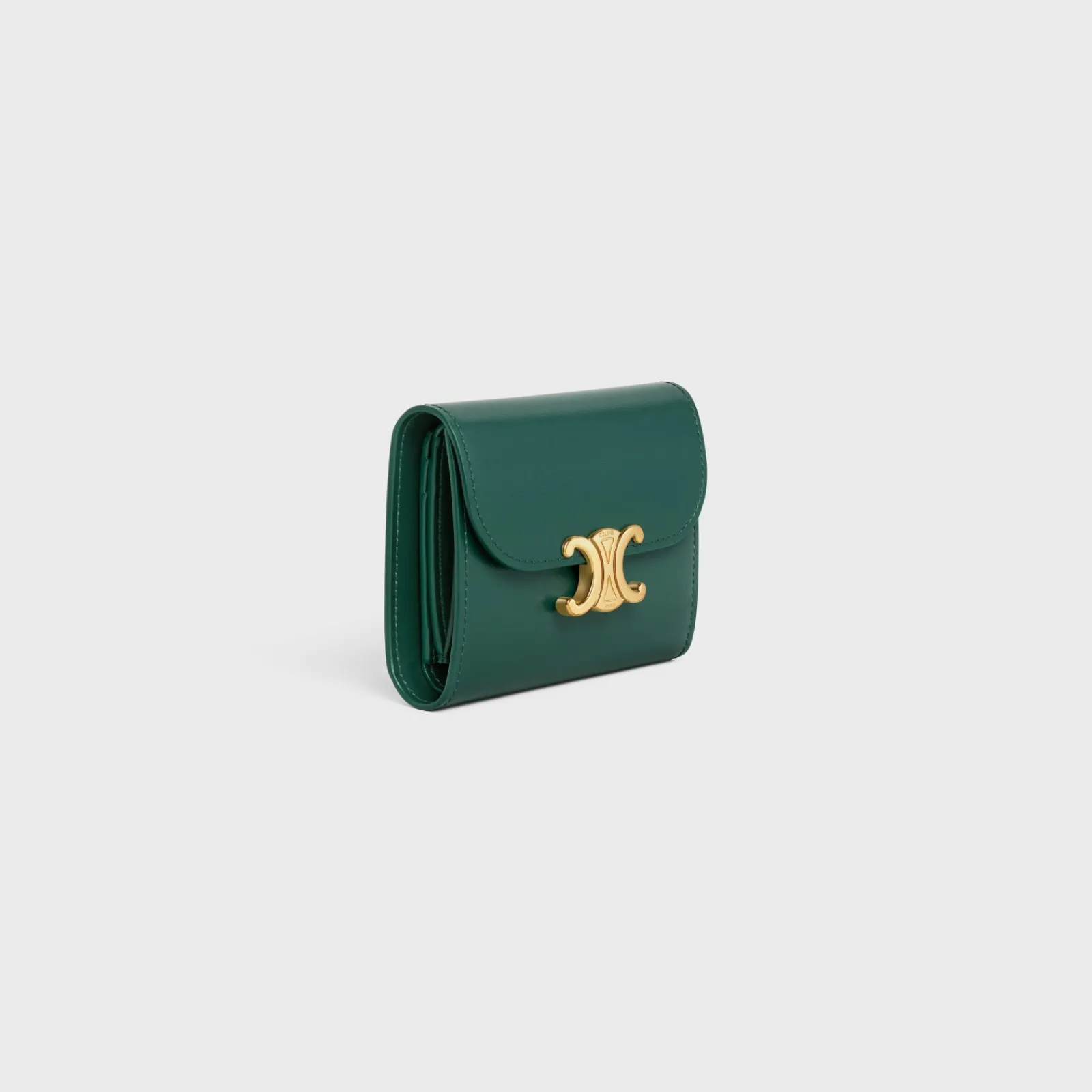 Best Small Flap Wallet TRIOMPHE in Shiny calfskin Women Triomphe | Categories·Wallets
