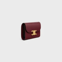 Best Small Flap Wallet TRIOMPHE in Shiny calfskin Women Triomphe | Categories·Wallets
