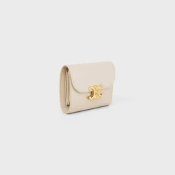 Fashion Small Flap Wallet TRIOMPHE in Shiny calfskin Women Triomphe | Categories·Wallets