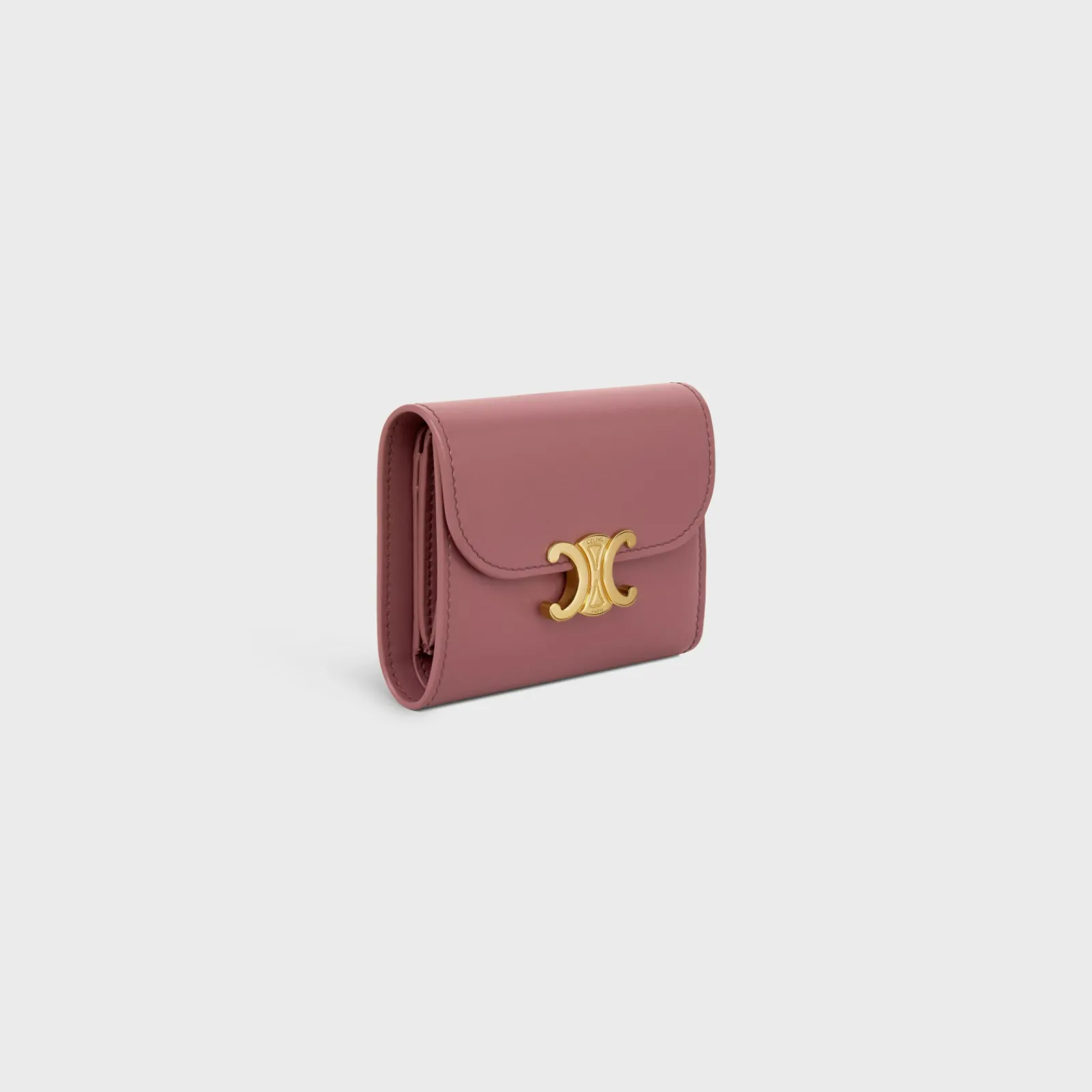 Clearance Small Flap Wallet TRIOMPHE in Shiny calfskin Women Triomphe | Categories·Wallets