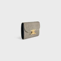 Discount Small Flap Wallet TRIOMPHE in GLITTER TEXTILE Women Triomphe | Categories·Wallets